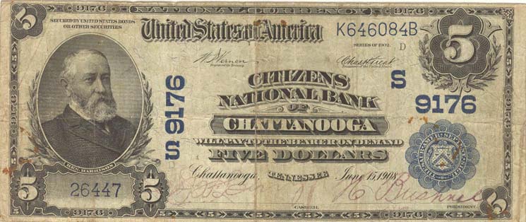 $5 Citizens NB Ch9176 1902 DB
